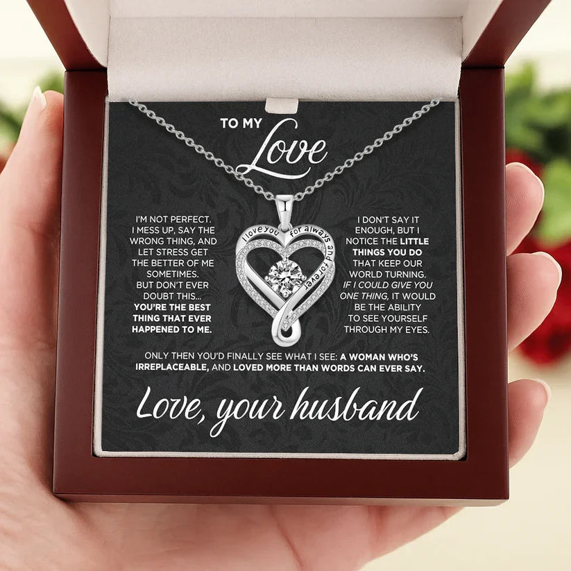 Eternal Heart Double Layered Necklace - Image 1